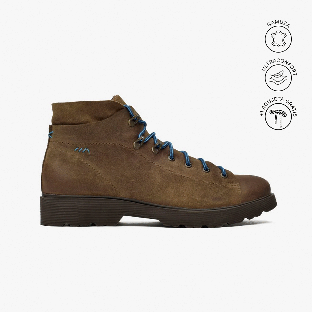 RONALDO | ULTRALIGHT BROWN SUEDE CHUNKY BOOT