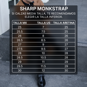 SHARP MONKSTRAP PIEL NEGRO ULTRALIGERO