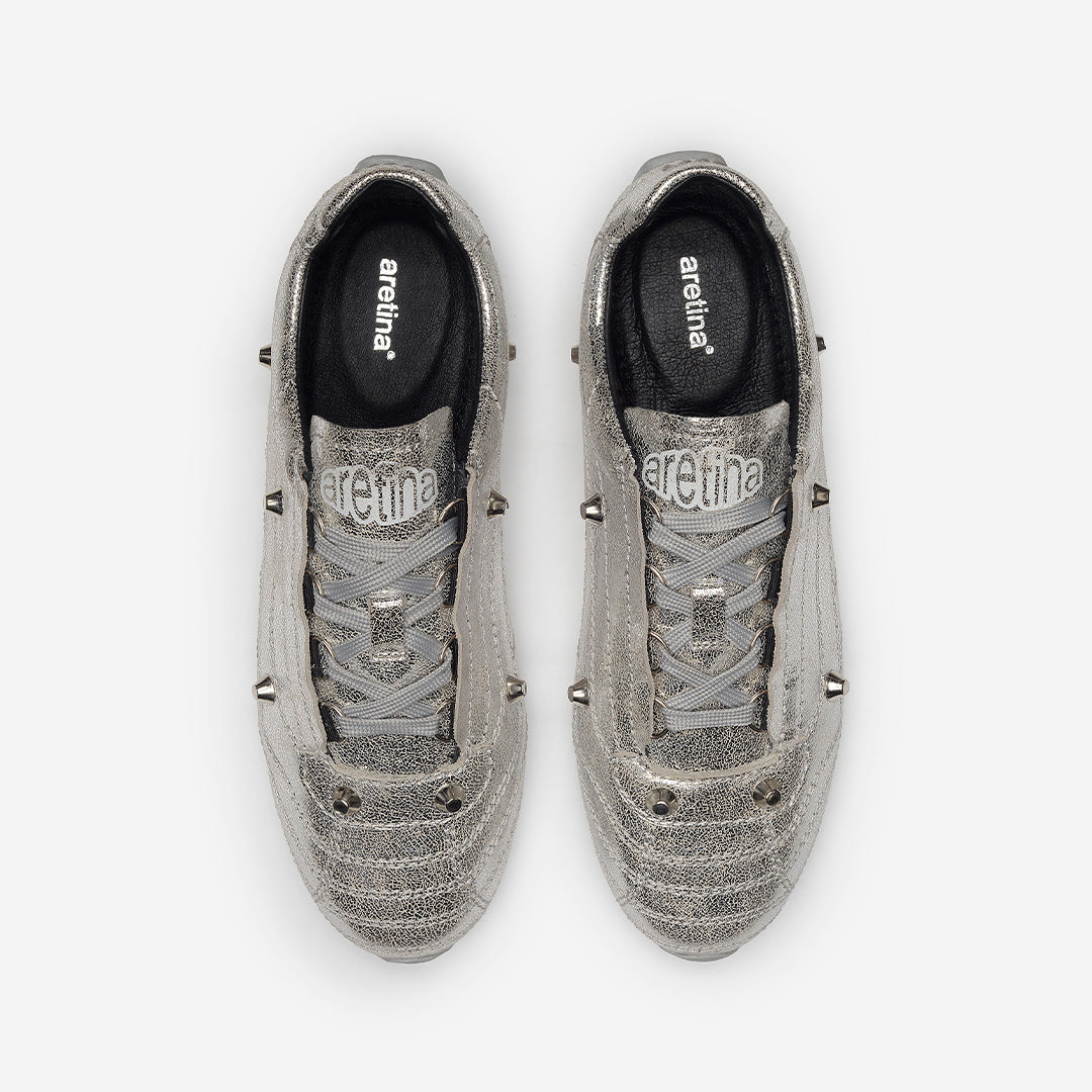 MYA TECH SNEAKER PIEL PLATA