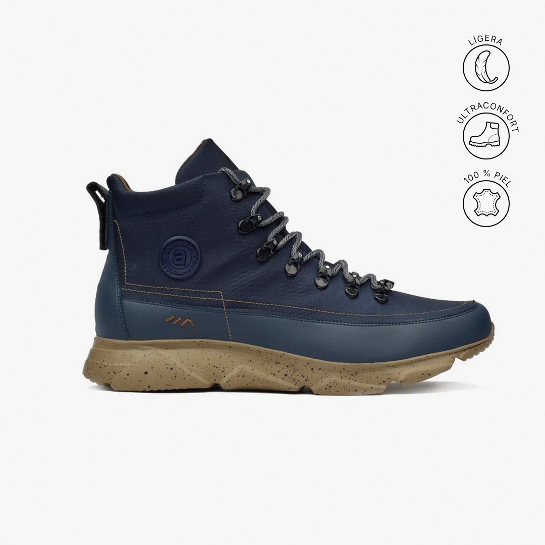 LOTTUS | ULTRALIGHT URBAN NAVY BLUE ANKLE BOOT