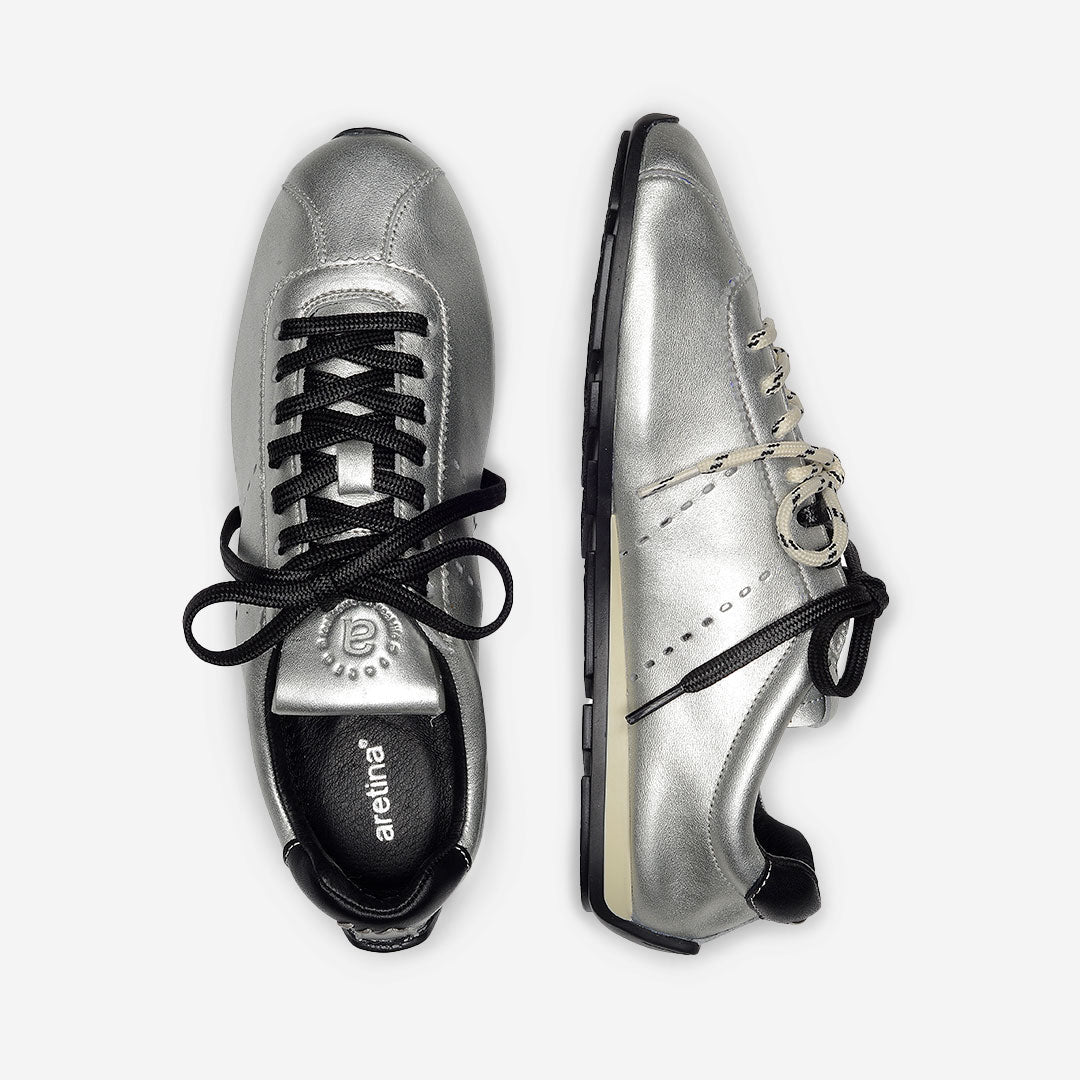 MYA SNEAKER PIEL PLATA