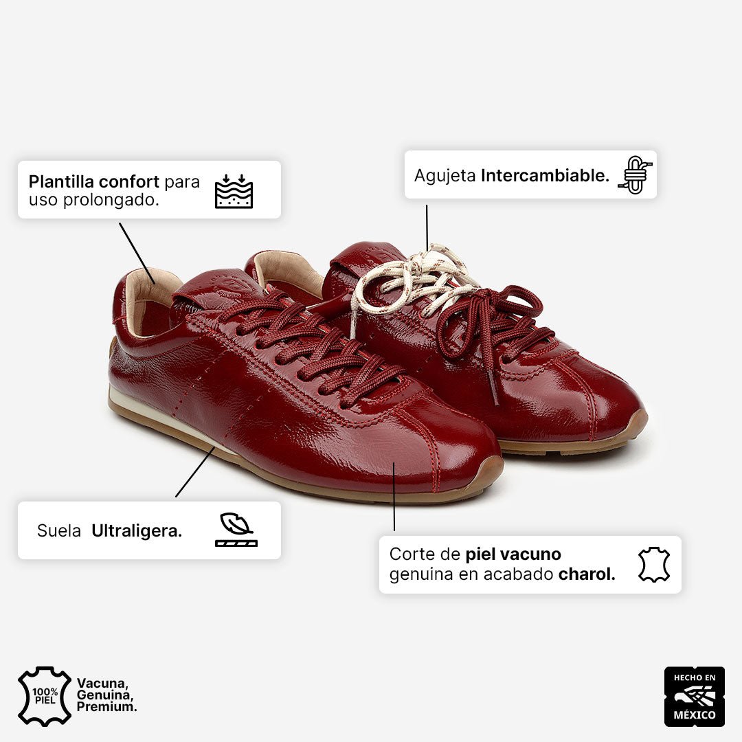 MYA SNEAKER PIEL ROJA