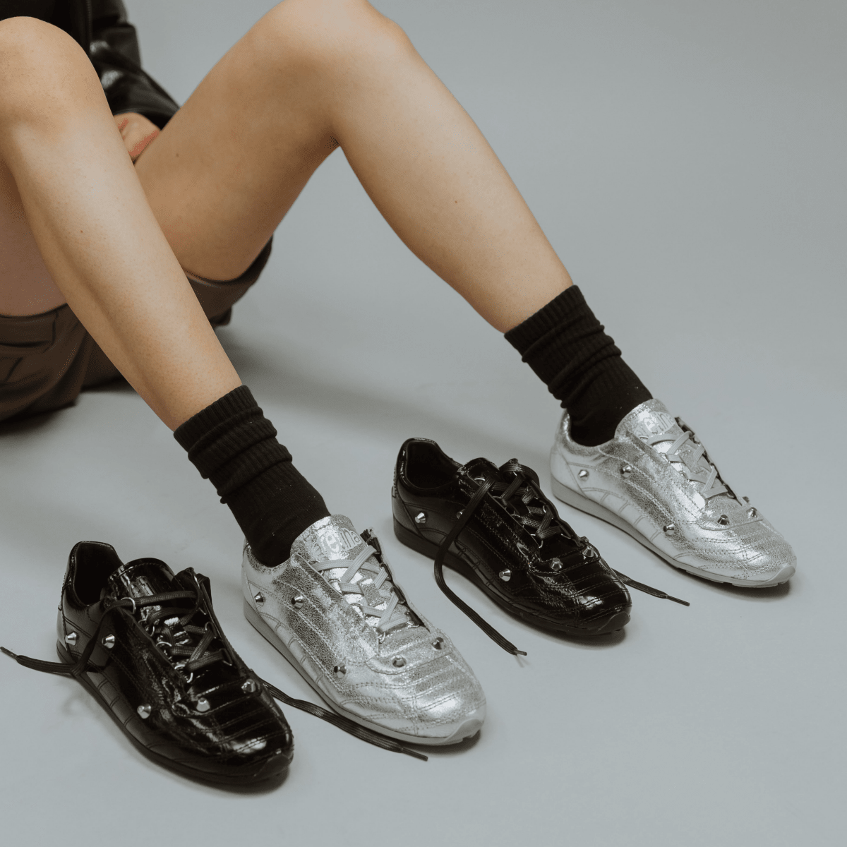 TECH SNEAKER PIEL NEGRO