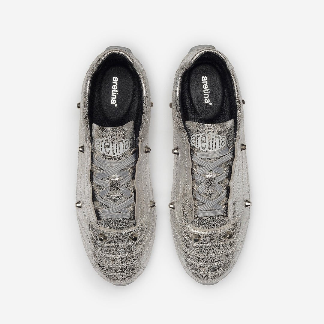 MYA TECH SNEAKER PIEL PLATA