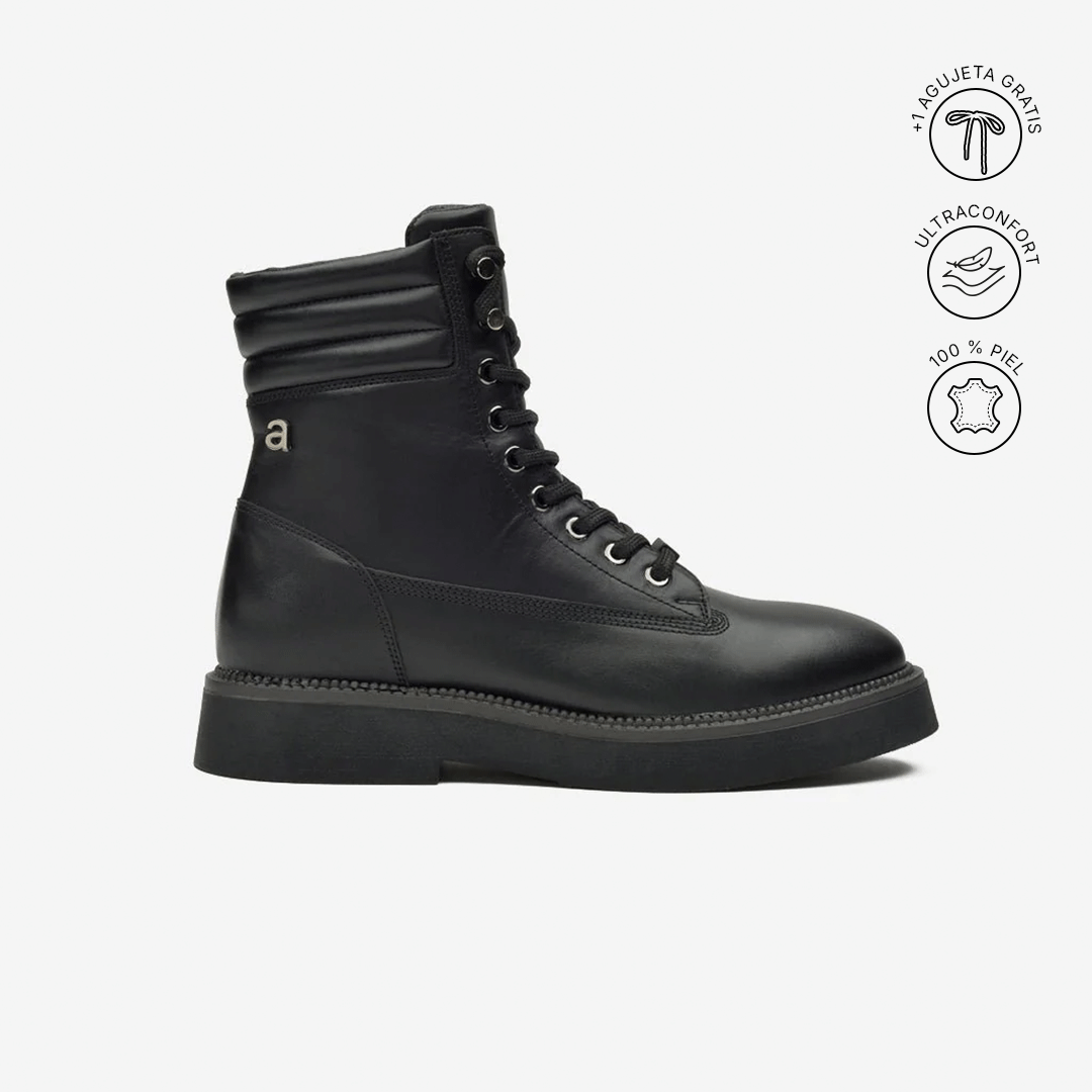 OULIVIA | BLACK LEATHER BOOT