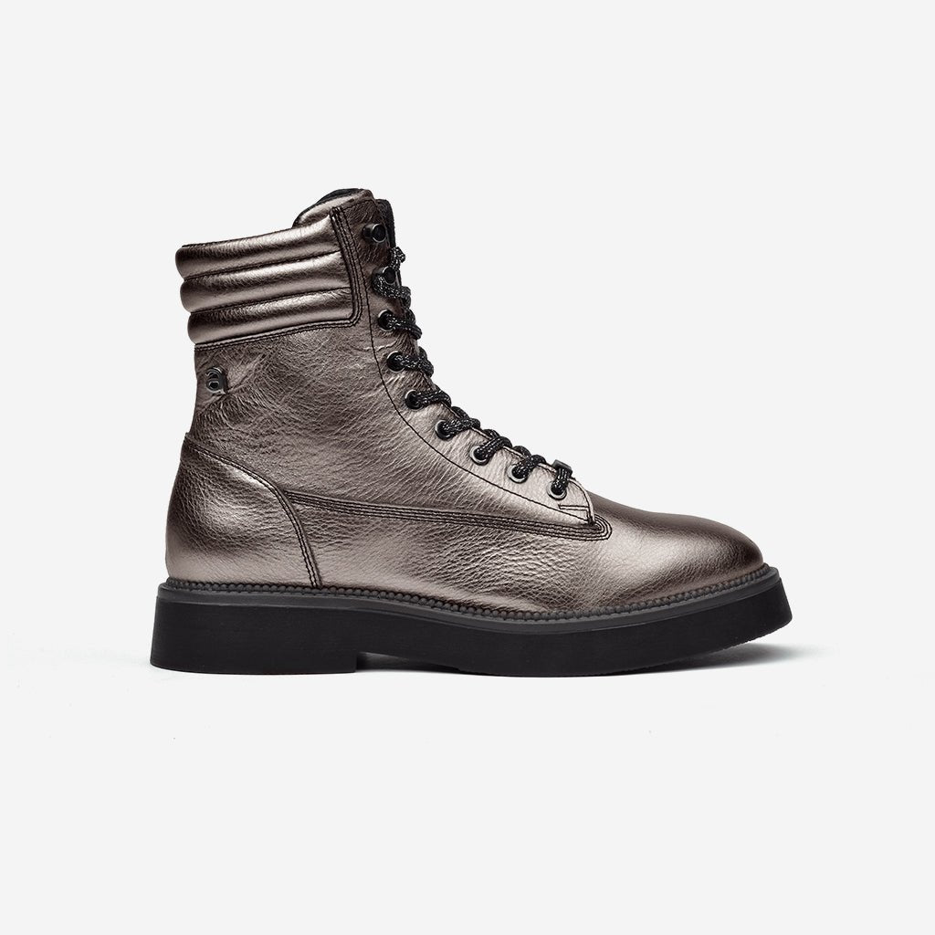 OULIVIA | SILVER LEATHER BOOT