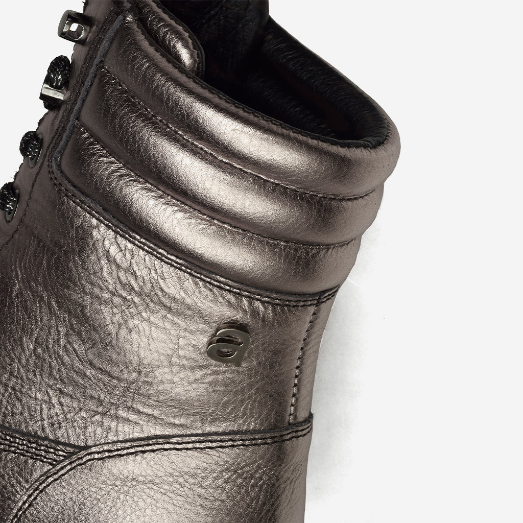 OULIVIA | SILVER LEATHER BOOT