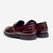 SANDRO PENNY LOAFER PIEL BURGUNDY