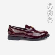 SANDRO PENNY LOAFER PIEL BURGUNDY