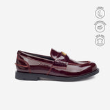 SANDRO PENNY LOAFER PIEL BURGUNDY