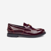 SANDRO PENNY LOAFER PIEL BURGUNDY