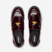 SANDRO PENNY LOAFER PIEL BURGUNDY