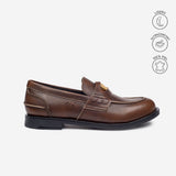 SANDRO PENNY LOAFER PIEL PARDO