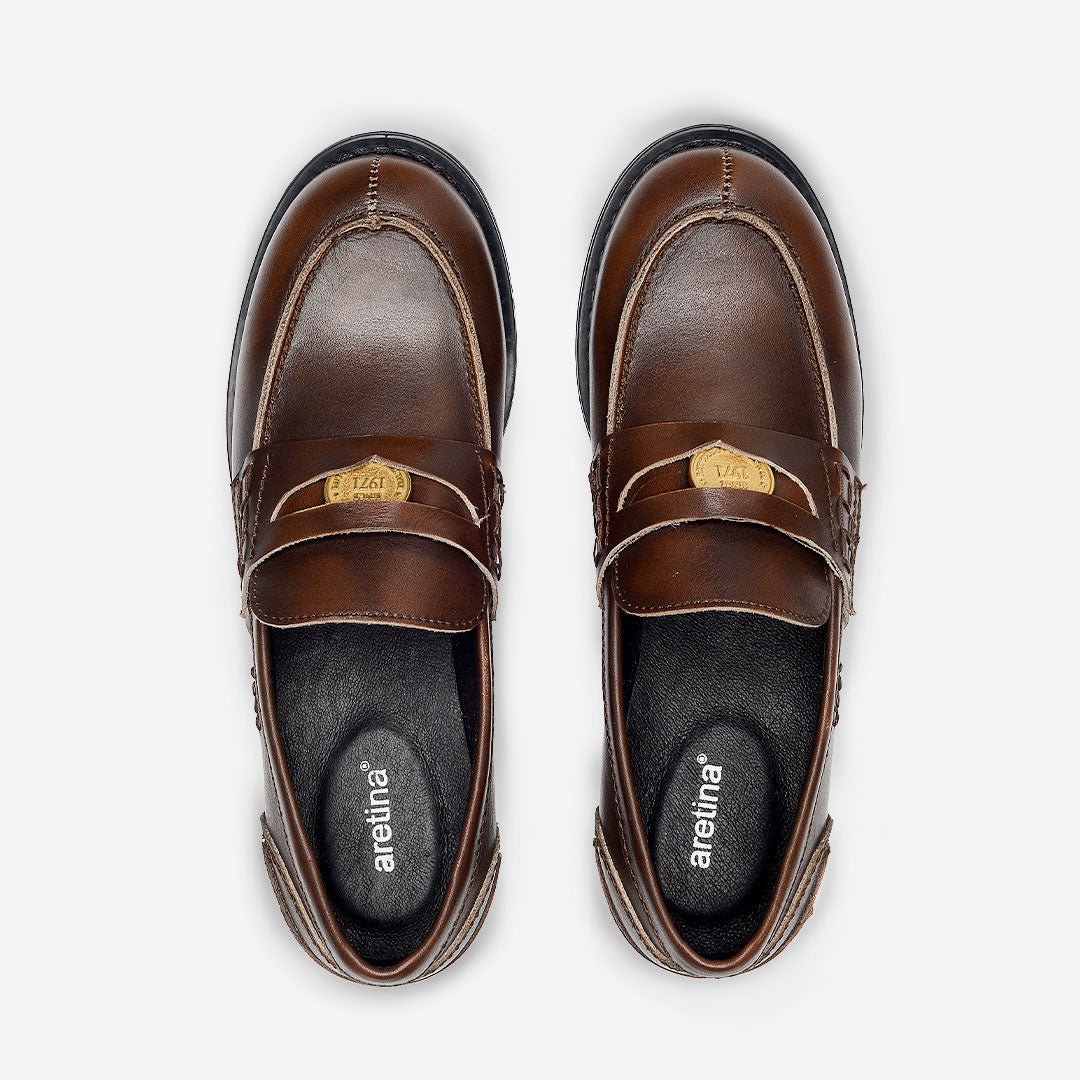 SANDRO PENNY LOAFER PIEL PARDO