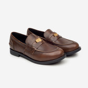 SANDRO PENNY LOAFER PIEL PARDO