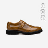 SHARP MONKSTRAP PIEL CAFÉ ULTRALIGERO