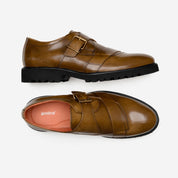 SHARP MONKSTRAP PIEL CAFÉ ULTRALIGERO