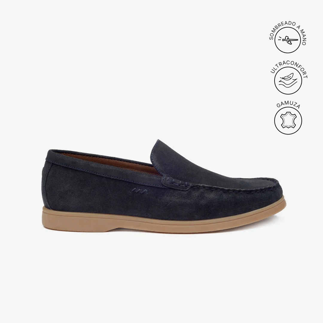 Zen | NAVY SUEDE LOAFERS